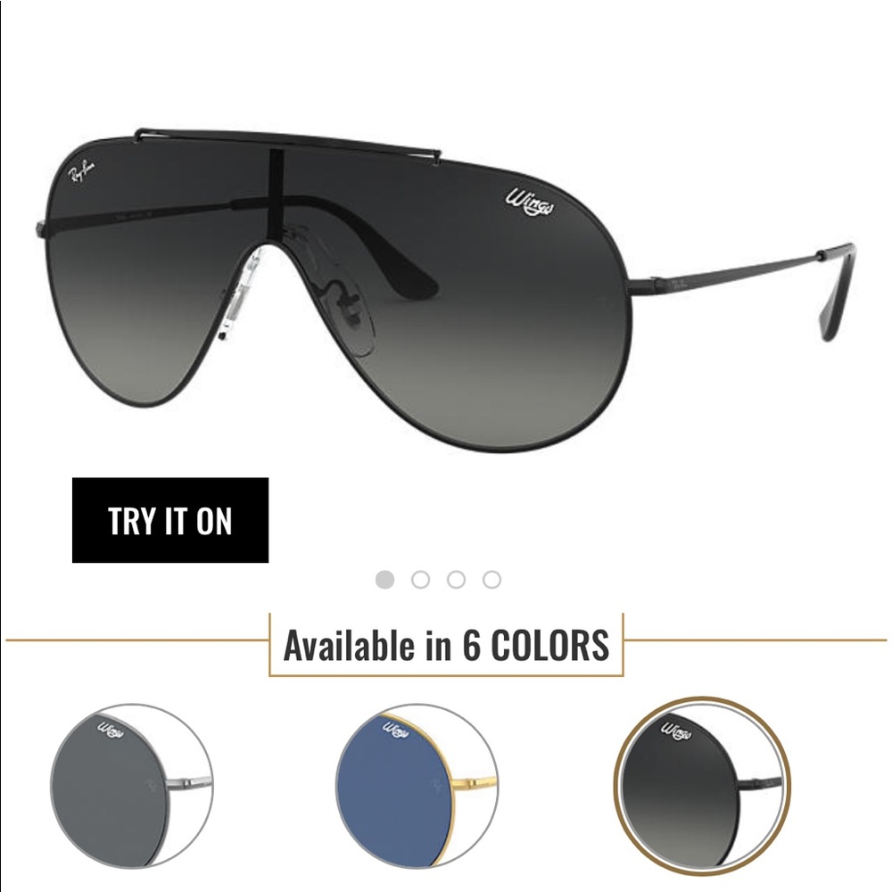 RayBan Wings aviator sunglasses - black